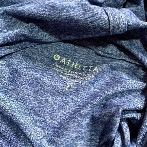 Athleta Uptempo Hoodie S Small Chrome Blue Quick Dry Sport Casual - Picture 4 of 8